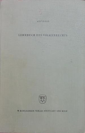Bild des Verkufers fr Lehrbuch des Vlkerrechts. zum Verkauf von Antiquariat Bookfarm