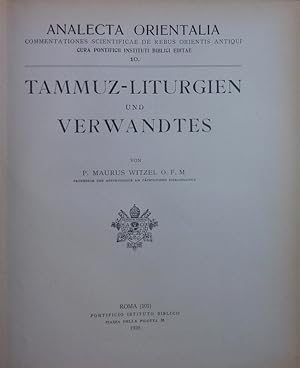 Bild des Verkufers fr Tammuz-Liturgien und Verwandtes. zum Verkauf von Antiquariat Bookfarm