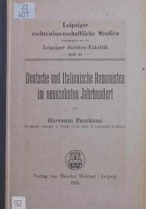 Seller image for Deutsche und italienische Romanisten im neunzehnten Jahrhundert. 2 Gastvorlesungen. for sale by Antiquariat Bookfarm