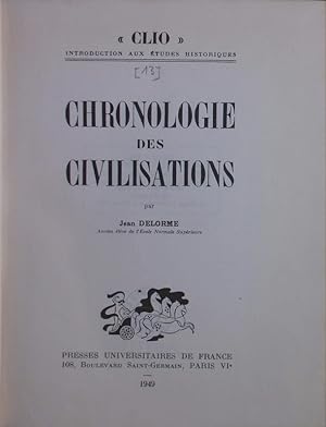 Bild des Verkufers fr Chronologie des civilisations. zum Verkauf von Antiquariat Bookfarm