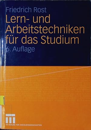 Bild des Verkufers fr Lern- und Arbeitstechniken fr das Studium. zum Verkauf von Antiquariat Bookfarm