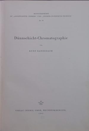 Image du vendeur pour Dnnschicht-Chromatographie. mit 77 Tab. mis en vente par Antiquariat Bookfarm