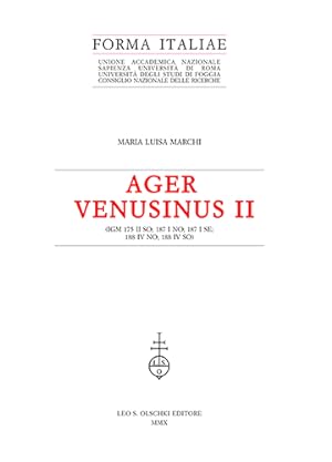 Immagine del venditore per Ager Venusinus II. (IGM 175 II SO; 187 I NO; 187 I SE; 188 IV NO; 188 IV SO). venduto da FIRENZELIBRI SRL