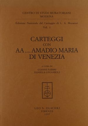 Bild des Verkufers fr Edizione Nazionale del Carteggio Muratoriano. Carteggio con AA . Amadio Maria di Venezia. zum Verkauf von FIRENZELIBRI SRL