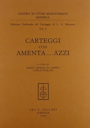 Bild des Verkufers fr Edizione Nazionale del Carteggio Muratoriano. Carteggi con Amenta . Azzi. zum Verkauf von FIRENZELIBRI SRL