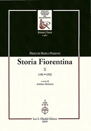 Bild des Verkufers fr Storia fiorentina. II (1496 - 1502). zum Verkauf von FIRENZELIBRI SRL
