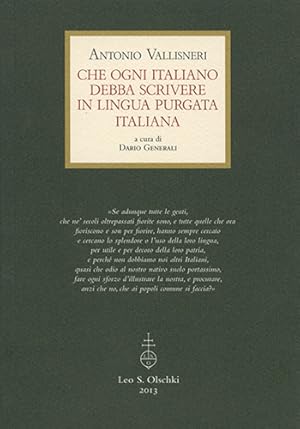 Imagen del vendedor de Che ogni italiano debba scrivere in lingua purgata italiana. a la venta por FIRENZELIBRI SRL