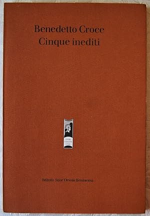 Image du vendeur pour CINQUE INEDITI. mis en vente par Studio Bibliografico Olubra