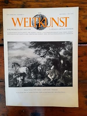 Bild des Verkufers fr Die Weltkunst Nr. 13 / XXVI. Jahrgang / 1. Juli 1956 - Illustrierte Zeitschrift fr Kunst / Buch / alle Sammelgebiete und ihren Markt / Zentralorgan smtlicher Deutscher Kunst- und Antiquittenhndler- Verbnde - Inhalt (u.a.): Kunstsprache der Welt: Abendlndische Moderne. Zur XXVIII. Biennale in Venedig (Blida Heynold - von Graefe) / Zeichnungen und lstudien von Peter Paul Rubens (Dr. Fritz Neugass) / Keramische Probleme (Dr. S. Ducret) / Erwerbungen der letzten sechs Jahre des Frankfurter Museums fr Kunsthandwerk (Carl Grnwald) / Frankfurter Museen im Aufbau (Adolph Meuer) / Nachrichten von berall / Ausstellungskalender / Auktionsergebnisse / Auktionskalender zum Verkauf von Antiquariat Liber Antiqua