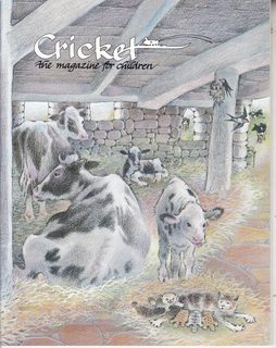 Seller image for CRICKET THE MAGAZINE FOR CHILDREN APRIL 1993 WITH AARON'S BARN ON COVER for sale by Never Too Many Books