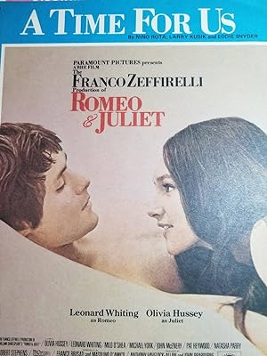 Imagen del vendedor de A Time for Us from Romeo and Juliet a la venta por Hammonds Antiques & Books