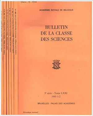 Bulletin de la Classe des Sciences