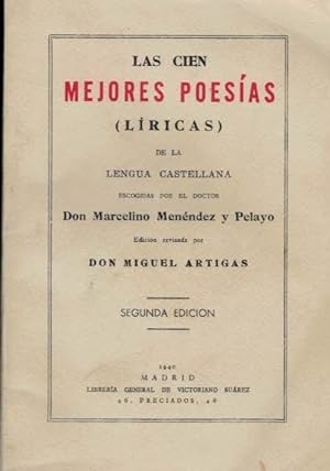 Immagine del venditore per LAS CIEN MEJORES POESAS (Lricas) DE LA LENGUA CASTELLANA. venduto da Librera Torren de Rueda