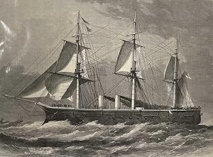 Bild des Verkufers fr Our Iron-Clad Fleet: the Ship 'The Bellerophon'. An original print from the Illustrated London News, 1866. zum Verkauf von Cosmo Books