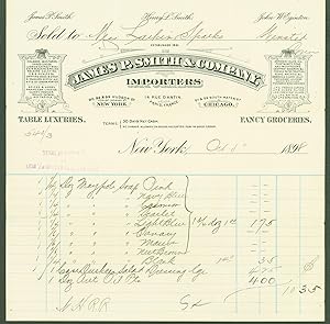 James P. Smith & Company, Importers (billhead)