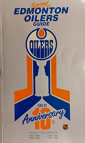 Official Edmonton Oilers Guide 1988-89 10Th Aniversary Edition