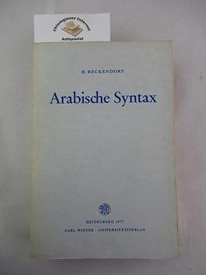 Arabische Syntax.