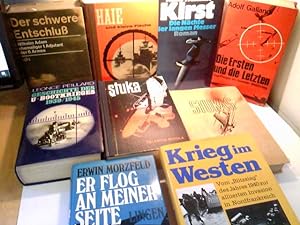 Konvolut bestehend aus 9 Bänden, zum Thema: Romane und Berichte um den II. Weltkrieg.