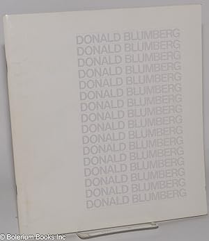 Seller image for Donald Blumberg for sale by Bolerium Books Inc.