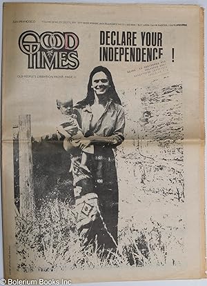 Bild des Verkufers fr Good Times: vol. 3, #27, July 3, 1970; Declare your independence! Old People's Liberation Front zum Verkauf von Bolerium Books Inc.
