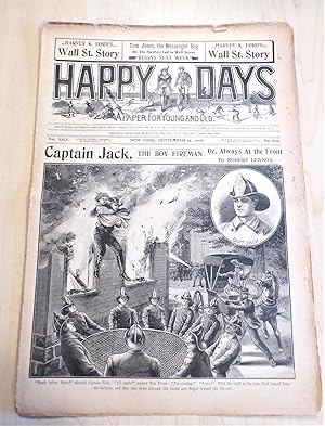 Happy Days dime novel Captain Jack, The Boy Fireman or, Always At the Front #622 September 15, 1906