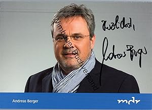 Bild des Verkufers fr Original Autogramm Andreas Berger MDR /// Autograph signiert signed signee zum Verkauf von Antiquariat im Kaiserviertel | Wimbauer Buchversand