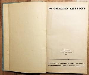 Immagine del venditore per 30 German Lessons : English-German (Ed.: U.S.7th Army Headquarters) venduto da Antiquariat Peda