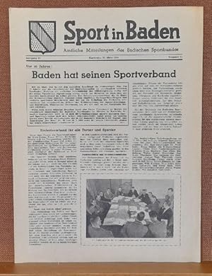 Gründung Badischer Sportbund am 13.3.1956 in: "Sport in Baden" (Amtliche Mitteilungen des Badisch...