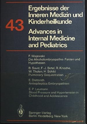 Bild des Verkufers fr Ergebnisse der Inneren Medizin und Kinderheilkunde / Advances in Internal Medicine and Pediatrics; Band 43 zum Verkauf von books4less (Versandantiquariat Petra Gros GmbH & Co. KG)