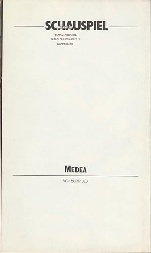 Bild des Verkufers fr Programmheft Euripides MEDEA Premiere 17. Dezember 1993 Kammerspiel Spielzeit 1993 / 94 zum Verkauf von Programmhefte24 Schauspiel und Musiktheater der letzten 150 Jahre