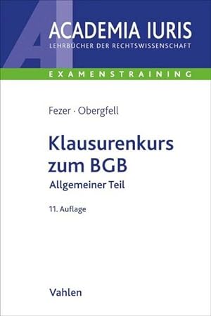 Seller image for Klausurenkurs zum BGB Allgemeiner Teil for sale by AHA-BUCH GmbH