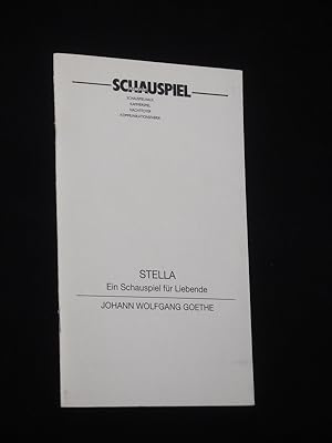 Immagine del venditore per Programmheft Schauspiel Frankfurt 1998/99. STELLA von Goethe. Insz.: Amelie Niermeyer, Bhnenbild: Alexander Mller-Elmau, Kostme: Kirsten Dephoff, techn. Einr.: Ernst Kettler. Mit Juliane Khler (Stella), Lena Stolze, Wolfram Koch, Christine Rollar, Miguel Abrantes-Ostrowski, Eva Gosciejewicz, Carsten Hbner, Axel Bhmert, Roberta Andolina, Ann-Sophie Buhr, Christopher Gossens, Tobias Stehling venduto da Fast alles Theater! Antiquariat fr die darstellenden Knste