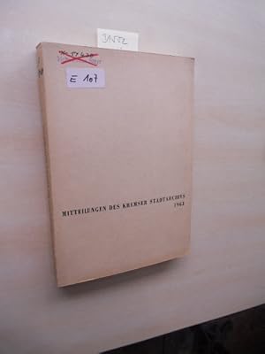 Bild des Verkufers fr Mitteilungen des Kremser Stadtarchivs 3. zum Verkauf von Klaus Ennsthaler - Mister Book
