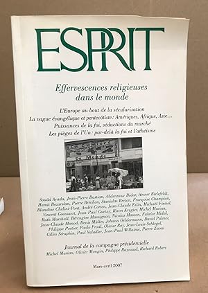 Broché - Esprit n°333 mars-avril 2007. effervescences religieuses dans le monde