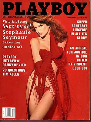 Seller image for Playboy Magazine 1993 - Centerfold Miss February Jennifer leRoy, Supermodel Stephanie Seymour on cover for sale by Warren Hahn