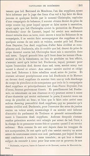 Imagen del vendedor de Capitaines De Bohemiens. An uncommon original article from the Journal of the Gypsy Lore Society, 1911. a la venta por Cosmo Books