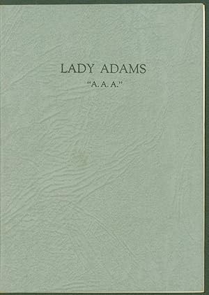 Bild des Verkufers fr Lady Adams 'A.A.A.' zum Verkauf von Eureka Books