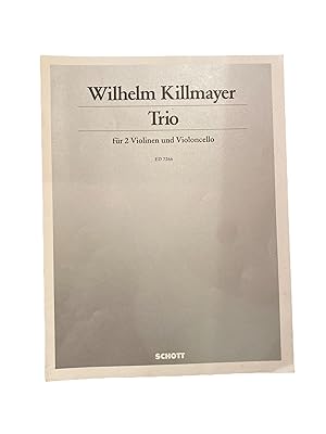 Seller image for TRIO: 2 VIOLINEN UND VIOLONCELLO. SPIELPARTITUR. (EDITION SCHOTT) for sale by Nostalgie Salzburg