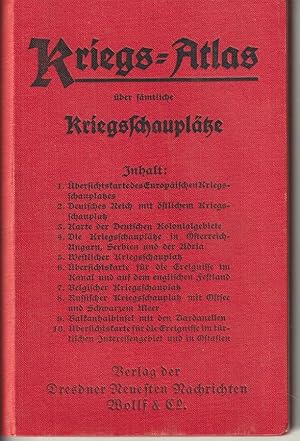 Seller image for Kriegs-Atlas ber smtliche Kriegsschaupltze [Deckeltitel]. for sale by Antiquariat Burgverlag