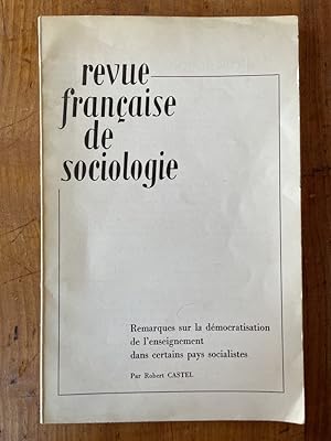 Imagen del vendedor de Remarques sur la dmocratisation de l'enseignement dans certains pays socialistes a la venta por Librairie des Possibles