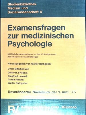 Imagen del vendedor de Examensfragen zur medizinischen Psychologie. Studienbibliothek Medizin und Sozialwissenschaft ; 6 a la venta por books4less (Versandantiquariat Petra Gros GmbH & Co. KG)