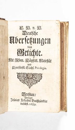 Bild des Verkufers fr Deutsche bersetzungen und Gedichte zum Verkauf von ERIC CHAIM KLINE, BOOKSELLER (ABAA ILAB)