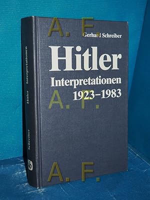 Bild des Verkufers fr Hitler-Interpretationen 1923 - 1983 : Ergebnisse, Methoden und Probleme der Forschung zum Verkauf von Antiquarische Fundgrube e.U.