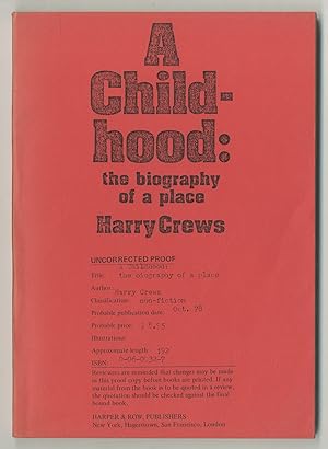 Imagen del vendedor de A Childhood: The Biography of a Place a la venta por Between the Covers-Rare Books, Inc. ABAA