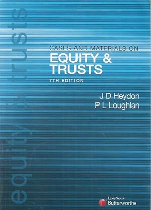 Image du vendeur pour Cases and Materials on Equity and Trusts (7th edition) mis en vente par Elizabeth's Bookshops