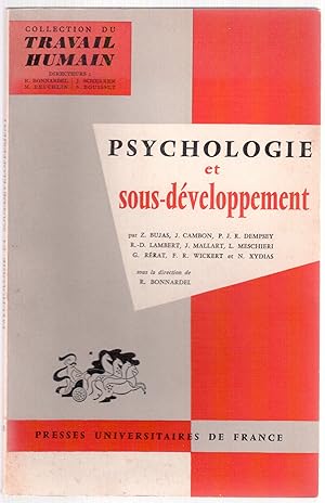 Immagine del venditore per Psychologie et sous-dveloppement venduto da LibrairieLaLettre2