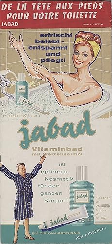 "JABAD" Carton publicitaire original années 50