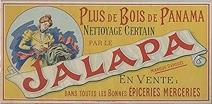 "JALAPA" Etiquette d'intérieur originale / Chromo-litho avant 1900
