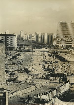 Germany Berlin Alexanderplatz under Construction Old Photo 1971