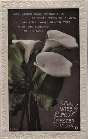 Image du vendeur pour Lily postcard: May Easter Peace Enfold Thee mis en vente par Mobyville